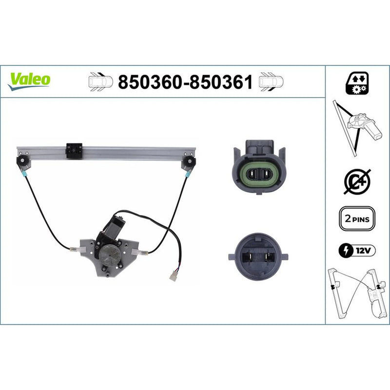 Valeo Electric Window Regulator Lifter Left Front 850360