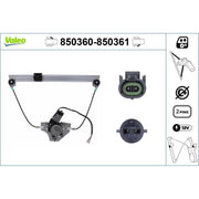 Valeo Electric Window Regulator Lifter Right Front 850361