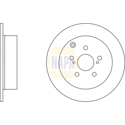 NAPA 2 x Solid Rear Brake Discs NBD5614-x2