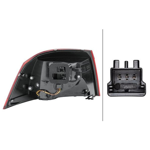 Hella Tail Light / Lamp WY21W Right 2SD 010 970-041
