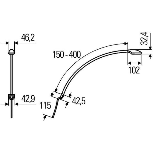 Hella Interiorlamp 400MM White Md9-31V 2JA inner 2JA 346 720-111 7919651001 2JA
