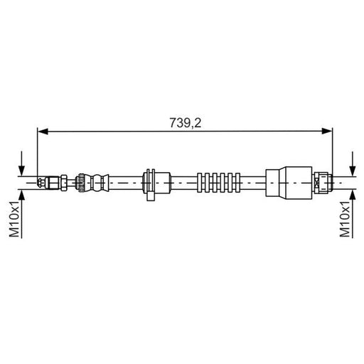 Bosch Brake Hydraulic Hose Line 1 987 481 677 OE 34306787512