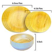 MDS1203 Liberty Sardinia 12 Piece Melamine Dinner Set LL1384 - Liberty Leisure UK - Van Life Living