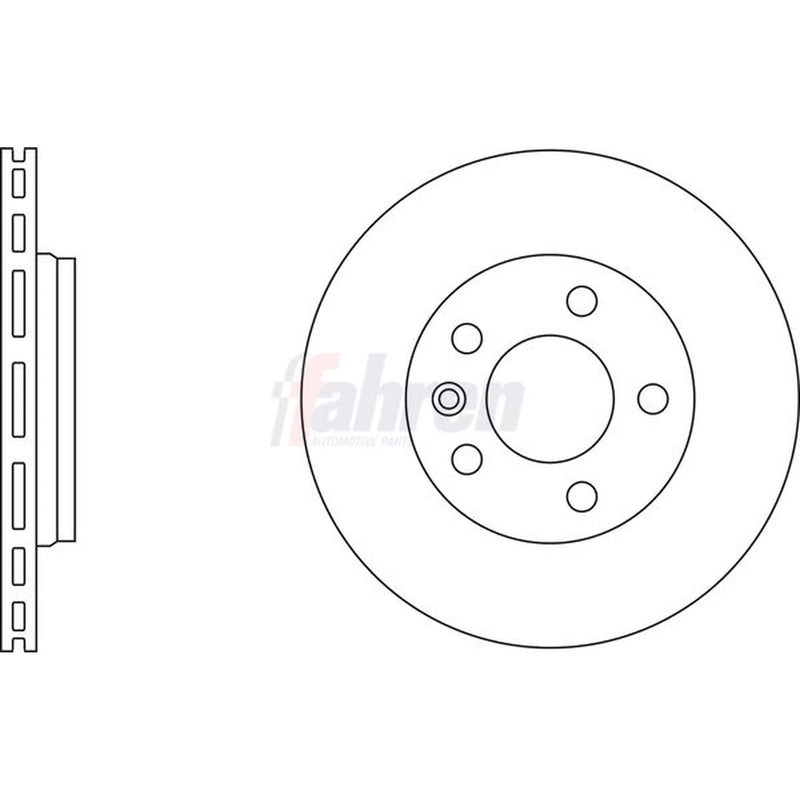 Fahren 2 x Vented Rear Brake Discs FBD6022-x2
