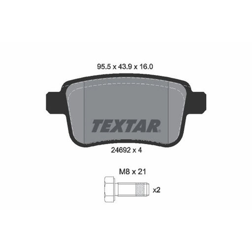 Textar Rear Brake Pad Set 2469204
