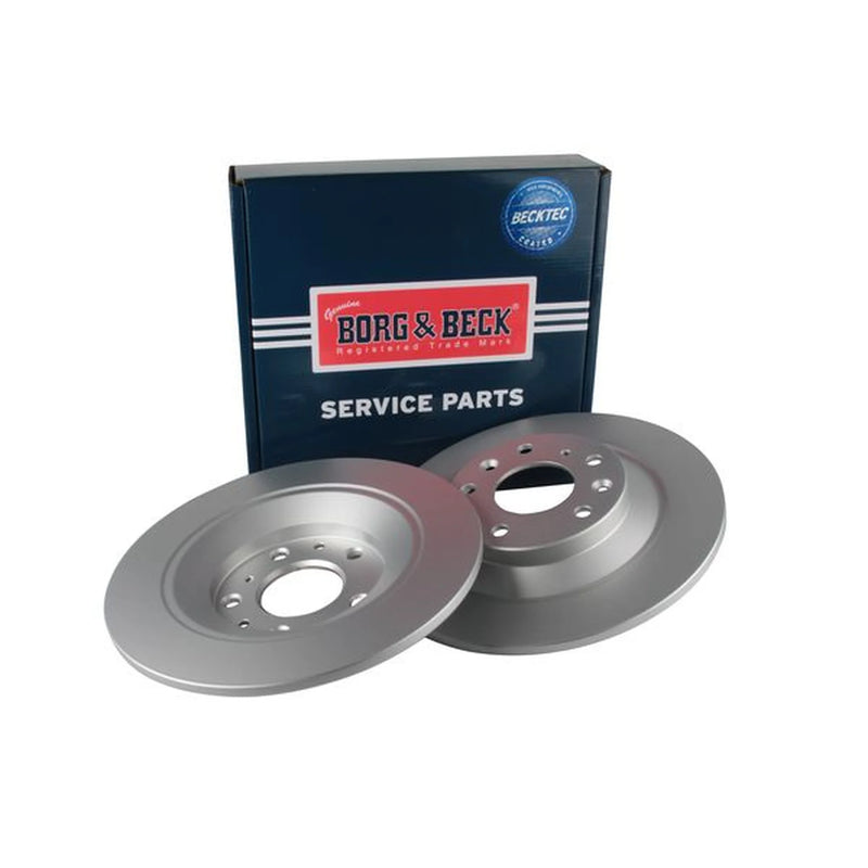 Borg & Beck 2 x Solid Rear Brake Discs BBD5669-x2
