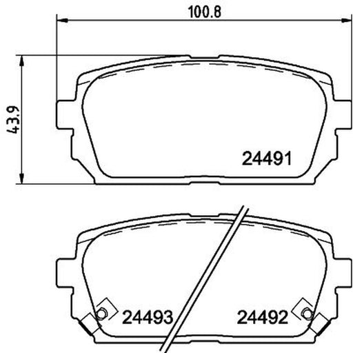 Mintex Rear Brake Pad Set MDB2866