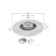 Comline 2 x Rear Brake Discs ADC1560-x2