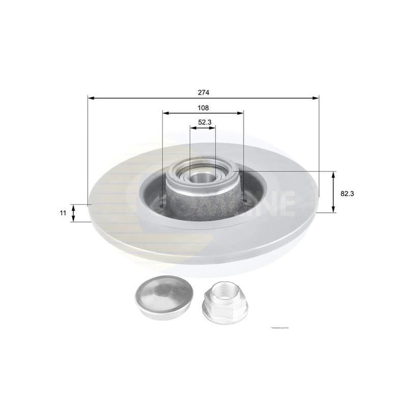 Comline 2 x Rear Brake Discs ADC1560-x2