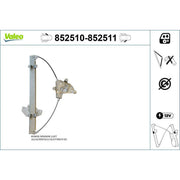 Valeo Electric Window Regulator Lifter Right Front 852511