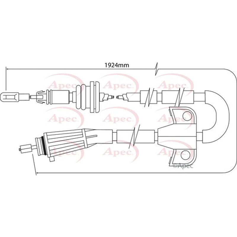 Apec Handbrake Cable Right Rear CAB1510
