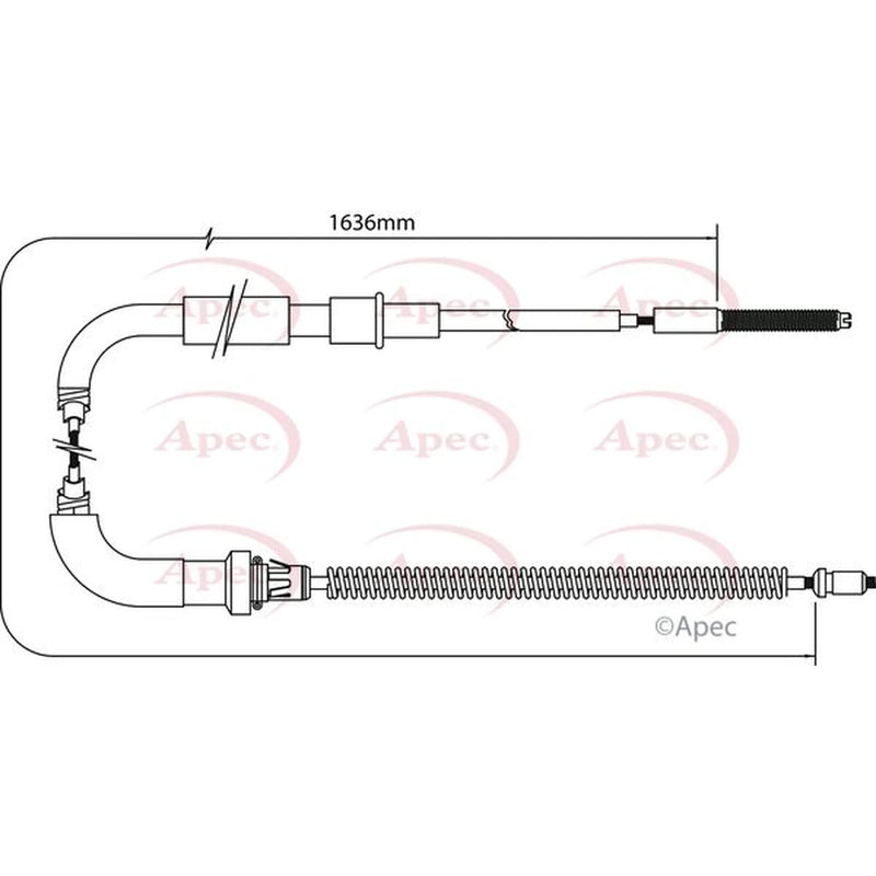 Apec Handbrake Cable Right Rear CAB1516