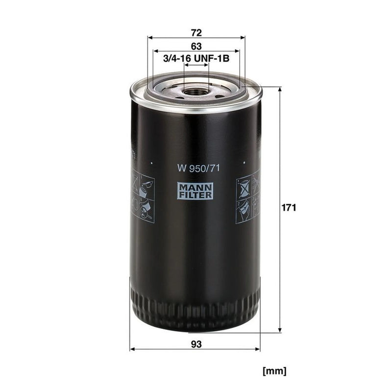 MANN-FILTER Engine Oil Filter W 950/71