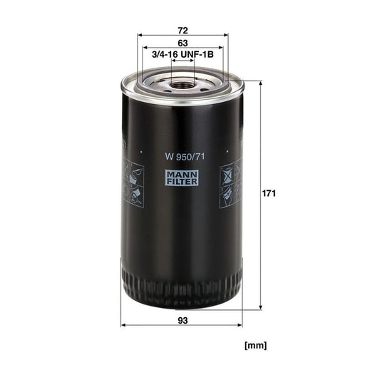 MANN-FILTER Engine Oil Filter W 950/71