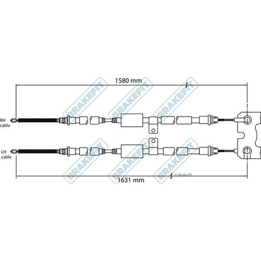 Apec Handbrake Cable Right Rear BBC3126