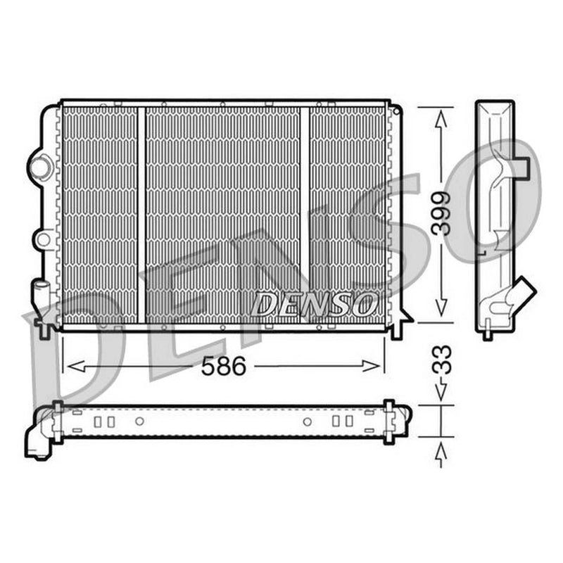 Denso Engine Radiator fits Renault Megane I 1996-2003 1.4 1.6 1.9 2.0