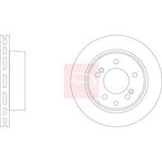 Apec 2 x Vented Rear Brake Discs DSK3594-x2