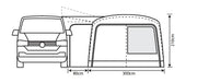 Outdoor Revolution Cayman Combo Air Mid Driveaway Awning (210-255cm) - Outdoor Revolution - Van Life Living