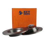 Key Parts 2 x Solid Rear Brake Discs KBD4587-x2