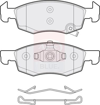 Apec Blue Brake Pad Set Front 155mm x 17mm PD3383