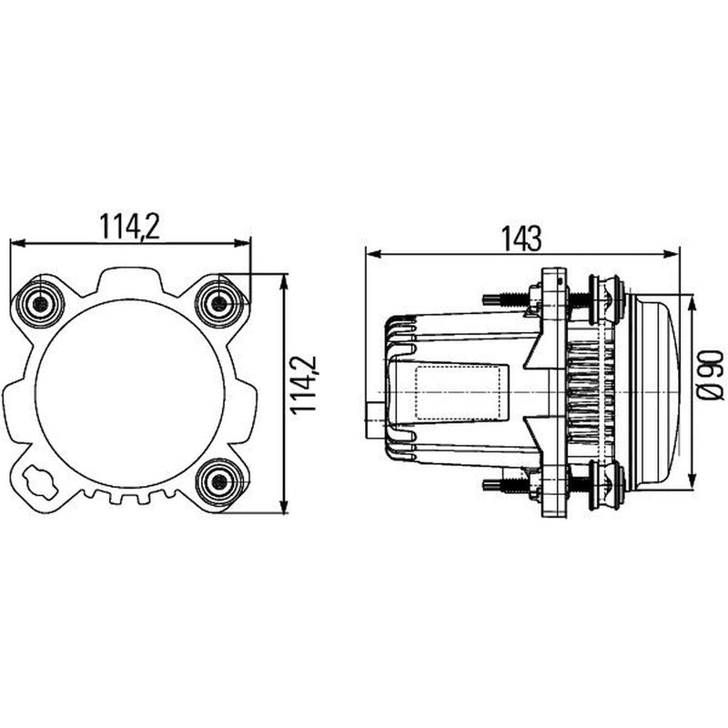 Hella Headlamp De-Es A Md12/24 1BL both sides 1BL 012 488-001 2427531 1BL 012