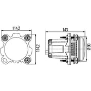 Hella Headlamp De-Les A Drl/Po Md12/24 1ML both sides 1ML 012 488-131 155 4029