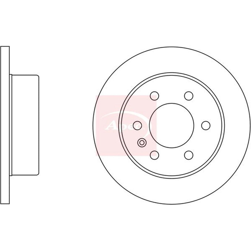 Apec 2 x Solid Rear Brake Discs DSK3441-x2