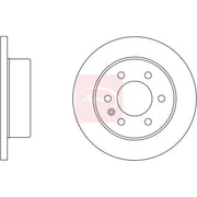 Apec 2 x Solid Rear Brake Discs DSK2449-x2