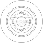 Borg & Beck 2 x Solid Rear Brake Discs BBD5571-x2