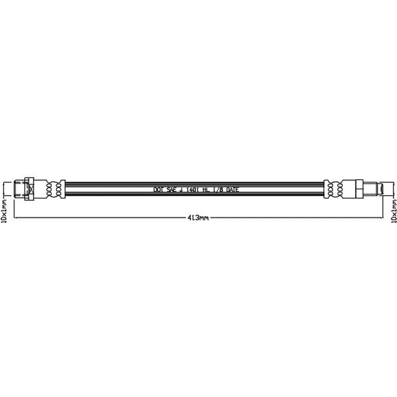 Abtex Brake Hydraulic Hose Line Right ABH1257