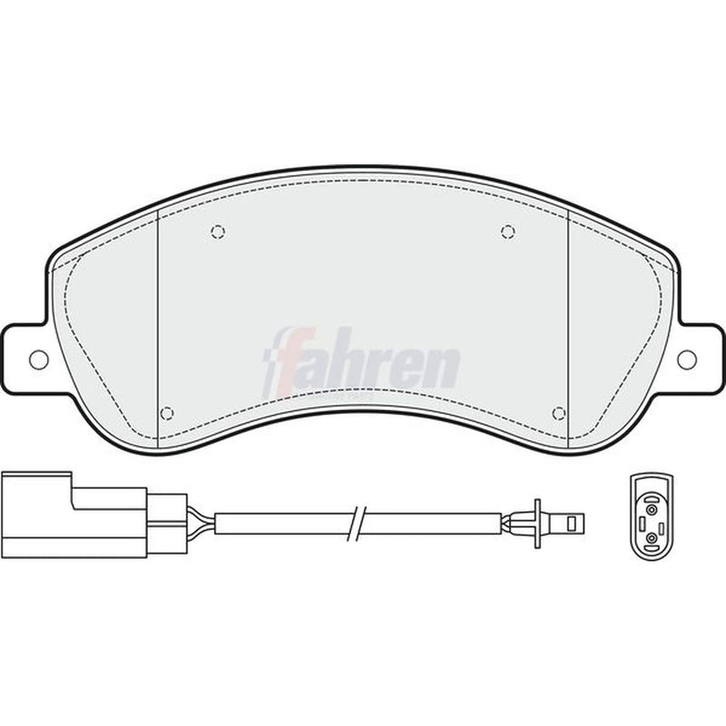 Fahren Front Brake Pad Set fits Ford Transit 2006-2014 2.2 2.3 2.4 3.2