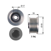 Gates Alternator Overrunning Freewheel Clutch OAP7149