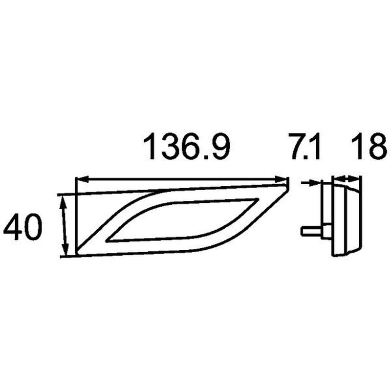 Hella Lamp Po Lh Md12/24 Hor 2PF Left Front 2PF 013 324-031 2PF 013 324-031