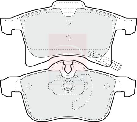 Apec Blue Brake Pad Set Front 156mm x 20mm PD3078