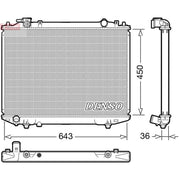 Denso Engine Radiator fits Mazda BT-50 Pickup 2006-2015 2.5 3.0