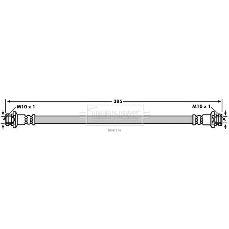Borg & Beck Brake Hydraulic Hose Line BBH7868