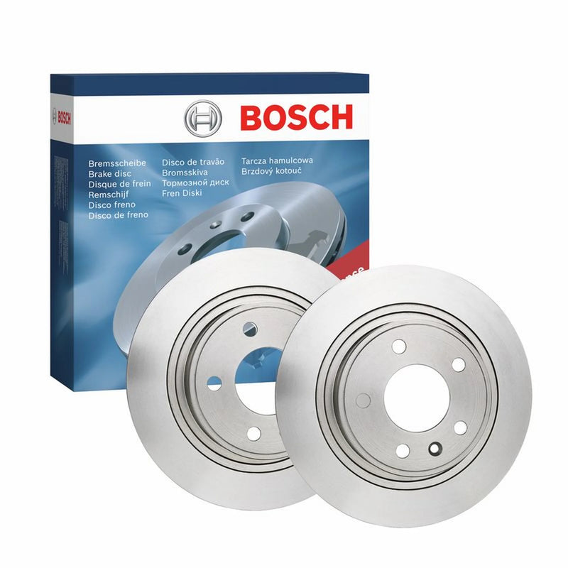 Bosch 2 x Solid Rear Brake Discs 0986479646-x2