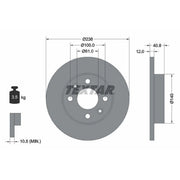 Textar 2 x Solid Front Brake Discs 92036103-x2