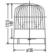Hella Rotating Beacon Wide High 2RL 007 552-011
