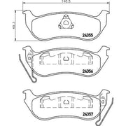Mintex Rear Brake Pad Set MDB2550