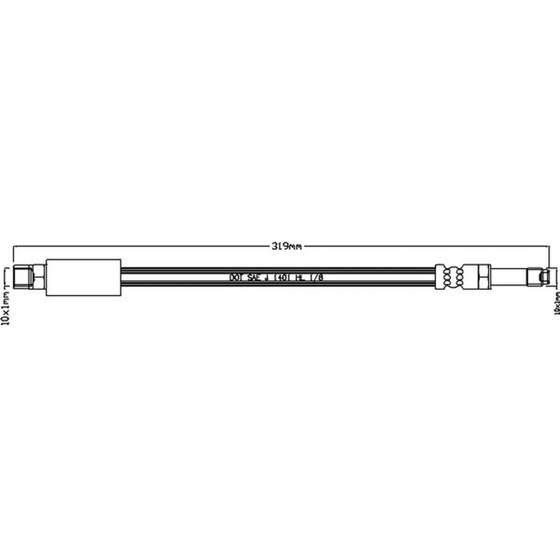 Juratek Brake Hydraulic Hose Line Right JBH1048