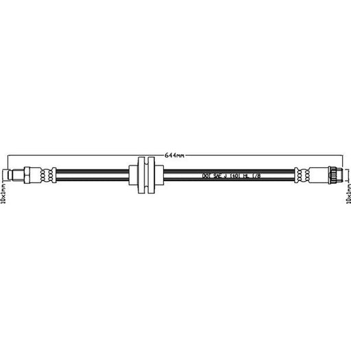 Abtex Brake Hydraulic Hose Line Right ABH1262