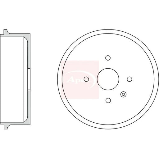 Apec Brake Drum Assembly Rear DRM9960