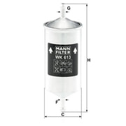 MANN-FILTER Fuel Filter Element WK 613