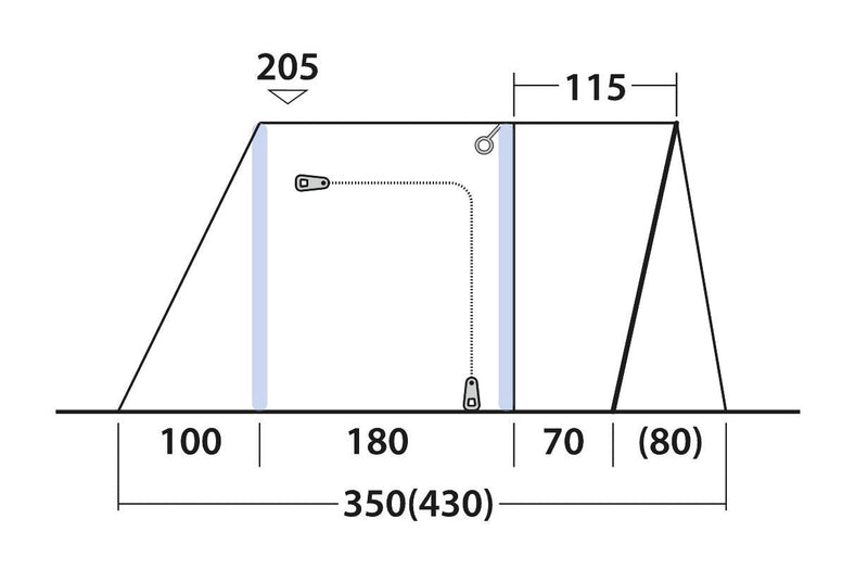 Outwell Talladega Driveaway Air Awning Grey - Outwell - Van Life Living