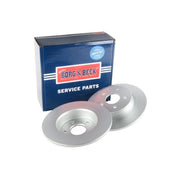 Borg & Beck 2 x Solid Rear Brake Discs BBD5210-x2