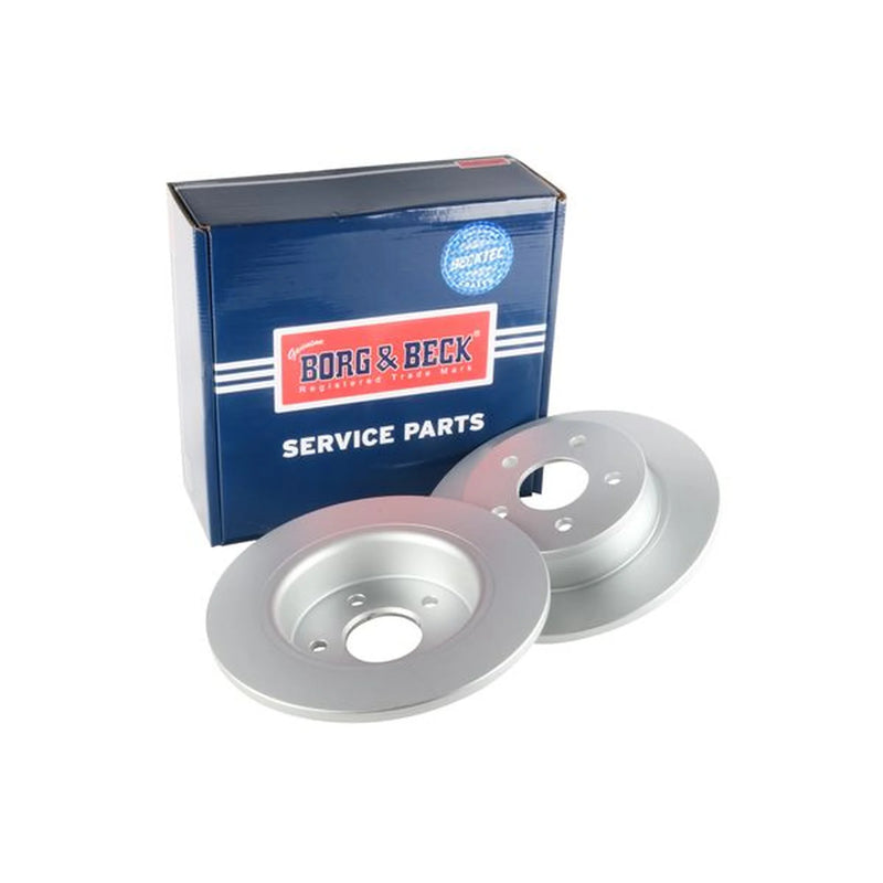 Borg & Beck 2 x Solid Rear Brake Discs BBD5210-x2