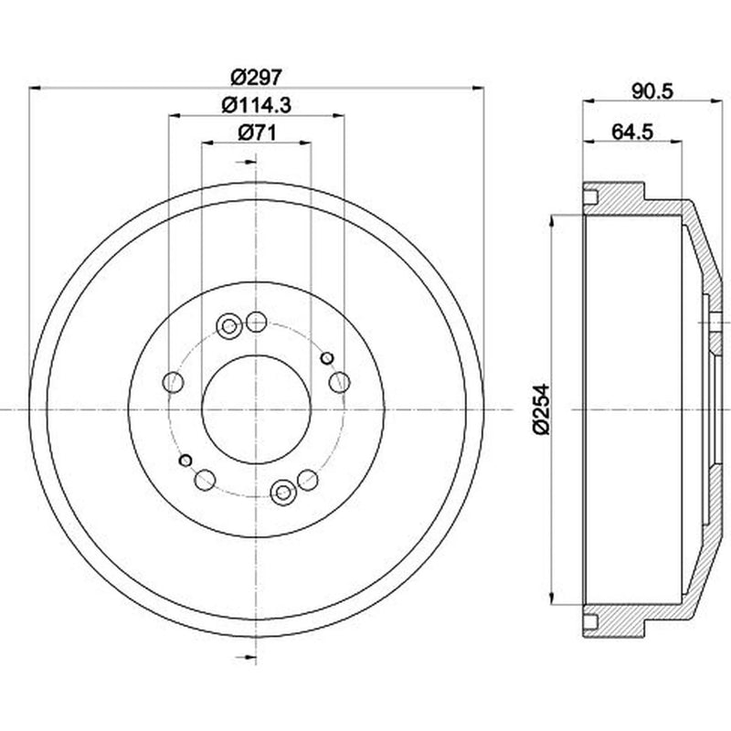 Mintex Brake Drum Assembly Rear MBD277
