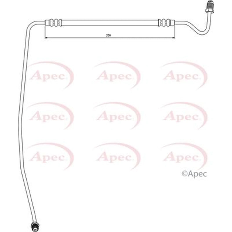 Apec Brake Hydraulic Hose Line outer HOS4065