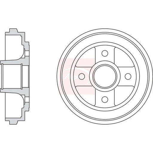 Apec Brake Drum Assembly Rear DRM9970